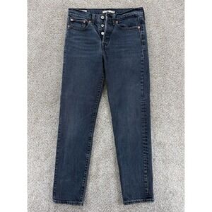 Levi's Premium Denim Wedgie Icon Fit Ankle Women's 27 Blue Indigo Stretch Denim